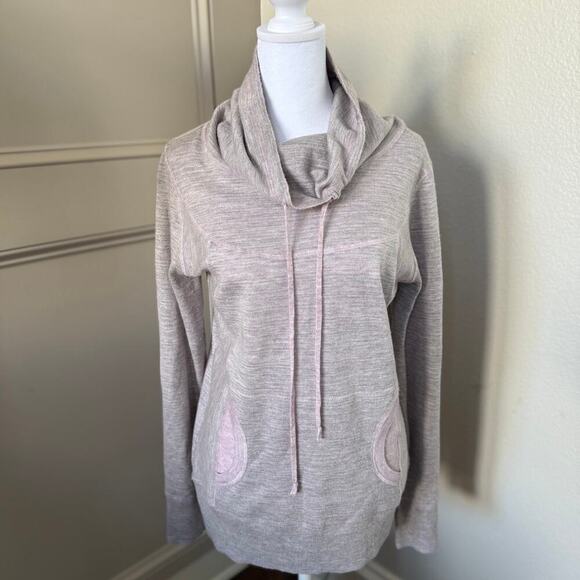 Akini Cowl Neck Wool Blend Sweater with Pockets Women’s Size Medium M - Picture 1 of 6